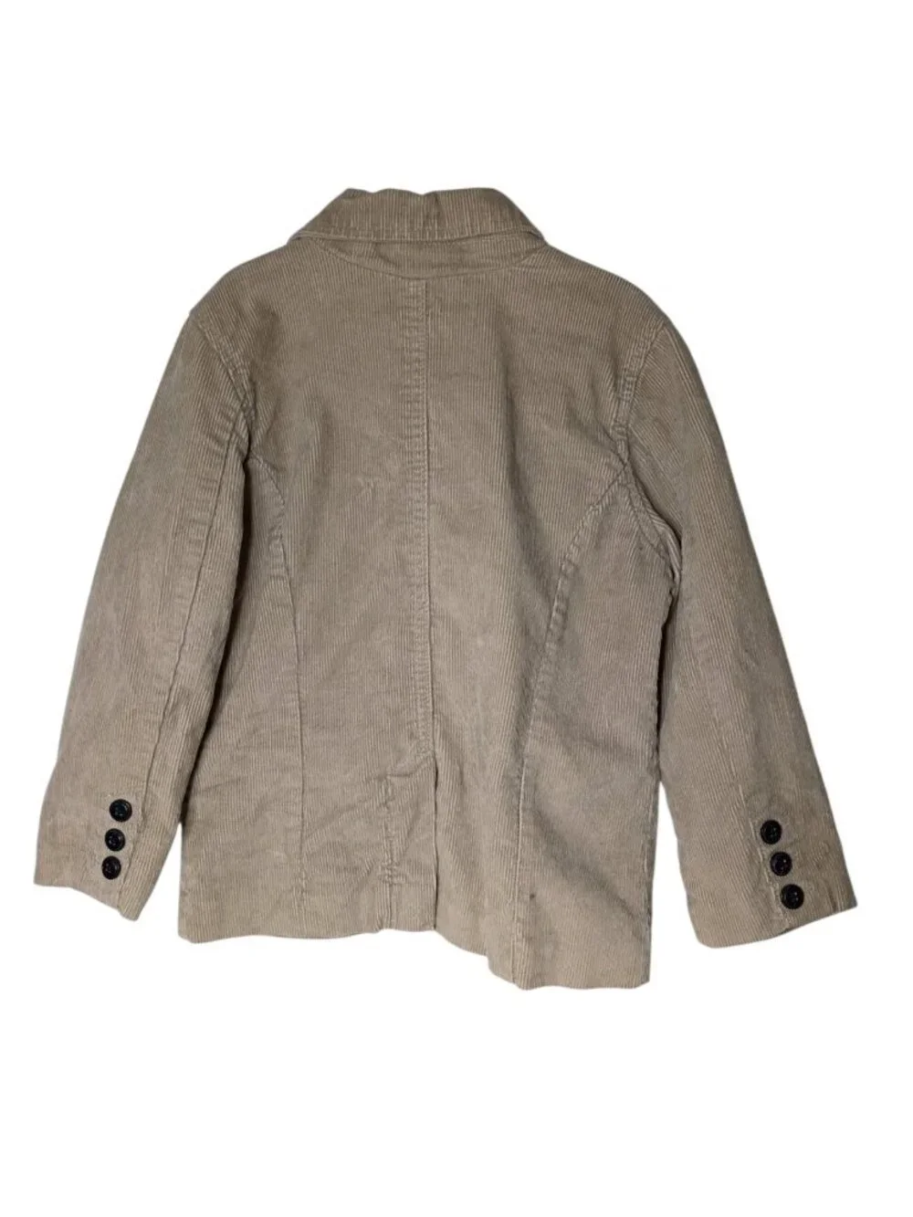 Carter's Boys Flannel Lined Corduroy Blazer Jacket 5 Cotton Vented Pockets Tan